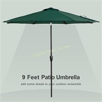 Tempera Push Button Tilt Umbrella 9’ Green
