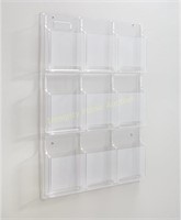 Safco Clear Literature Displays 9 Compartment