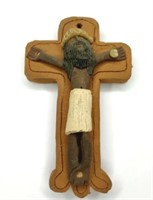 Southwest Clay Crucifix Jesus Religious Decor 5"