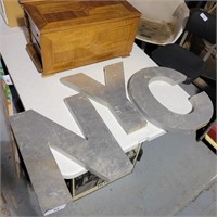 NYC Aluminum Letters by Gemeni Inc 16"x10"