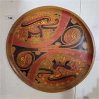 Glen R Chance Panamanian Wood Art Tray 18"