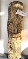Hand Wood Carved Tiki Figure 5"x14"