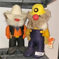 Pair of Fufel Dolls. 1 With Tag