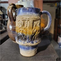 Vintage Italian Hand Sculpted Pitcher