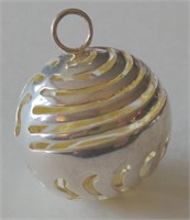 Sterling Silver Design Ball Pendant made in