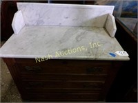 marble top wash stand w/ 3 drawers 30" x 16"