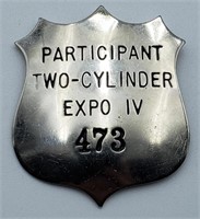 Vtg John Deere Two-Cylinder Tractors Expo IV Badge