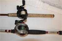 2pc Rod & Reels; Ugly stik lite with Abu garcia