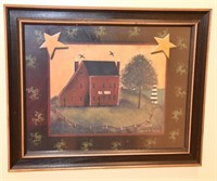 Lot #4160 - Country style framed prints and