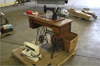 Singer Sewing Machine w/Treadle Cabinet & Kenmore
