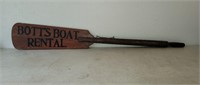 Vintage Bott's Boat Rental Wood Oar