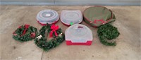 Assortment of Wreaths with Storage Boxes/Bag