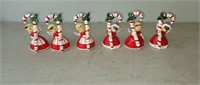 Vintage Set of 6 1956 Napco Christmas Bells