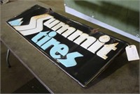 Summit Tires Sign, Approx 48"x"16"