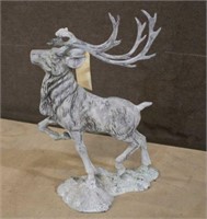 Metal Caribou Statue, Approx 23"