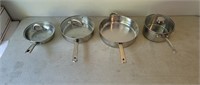 4 Stainless Steel Pots and Pans