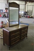 6-Drawer Dresser & Mirror, Approx 54"x18"x28"