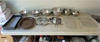 Stainless Steel Bowls, Pottery Tray, Pizza Paddle