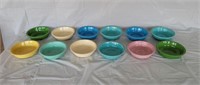 12 Fiesta 7" Multi Colored Bowls