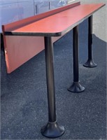 Pedestal mounted dining counter,