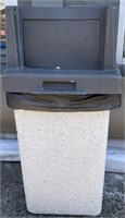 Wausau Tile concrete trash container with