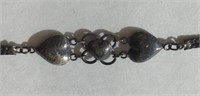 Vintage Sterling Silver Sweetheart Bracelet W/