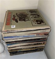 STACK OF LP RECORDS