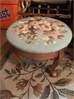 FLORAL EMBROIDERED STEP STOOL