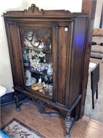 ANTIQUE WOOD CHINA CUPBOARD