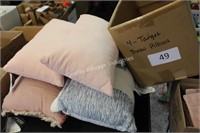 4- throw pillows