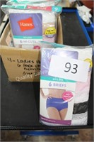 4-6pk ladies nylon briefs size 9