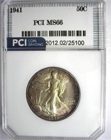 1941 Walking Liberty PCI MS-66 LISTS FOR $225