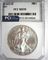 2017 Silver Eagle PCI MS-70