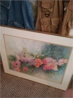 Floral watercolor framed
