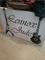 Lennox Jude guitar art on canvas