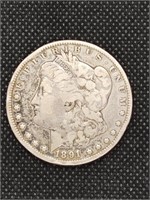 1891-CC Morgan Silver Dollar Coin marked Fine