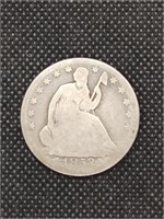 1853-O Seated Liberty Silver Half Dollar coin