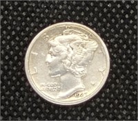 1927-S Mercury Silver Dime Coin marked AU /