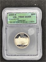 2004-S Iowa State Quarter Silver coin PR69 Deep