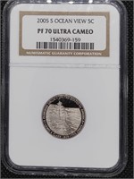 2005-S Ocean View Jefferson Nickel coin NGC PR70