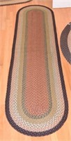 Lot #4227 - 4 Large Oval hook rugs to include: