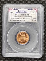 2009 Lincoln Presidency Penny Coin PCGS MS65 Red
