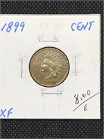 1899 Indian Head Penny Coin marked XF