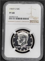 1969-S Silver Proof Kennedy Half Dollar coin NGC