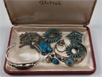 Lot #4251 - Silver Decorated and Turquois