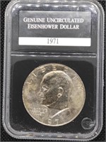 1971 Eisenhower Dollar coin Brilliant