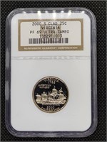 2000-S Virginia State Quarter Coin NGC PR69 Ultra