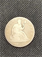 1877 Seated Liberty Silver Half Dollar coin