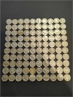 Collection of 100 vintage full or partial date