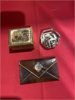Wallet and wooden dresser box
